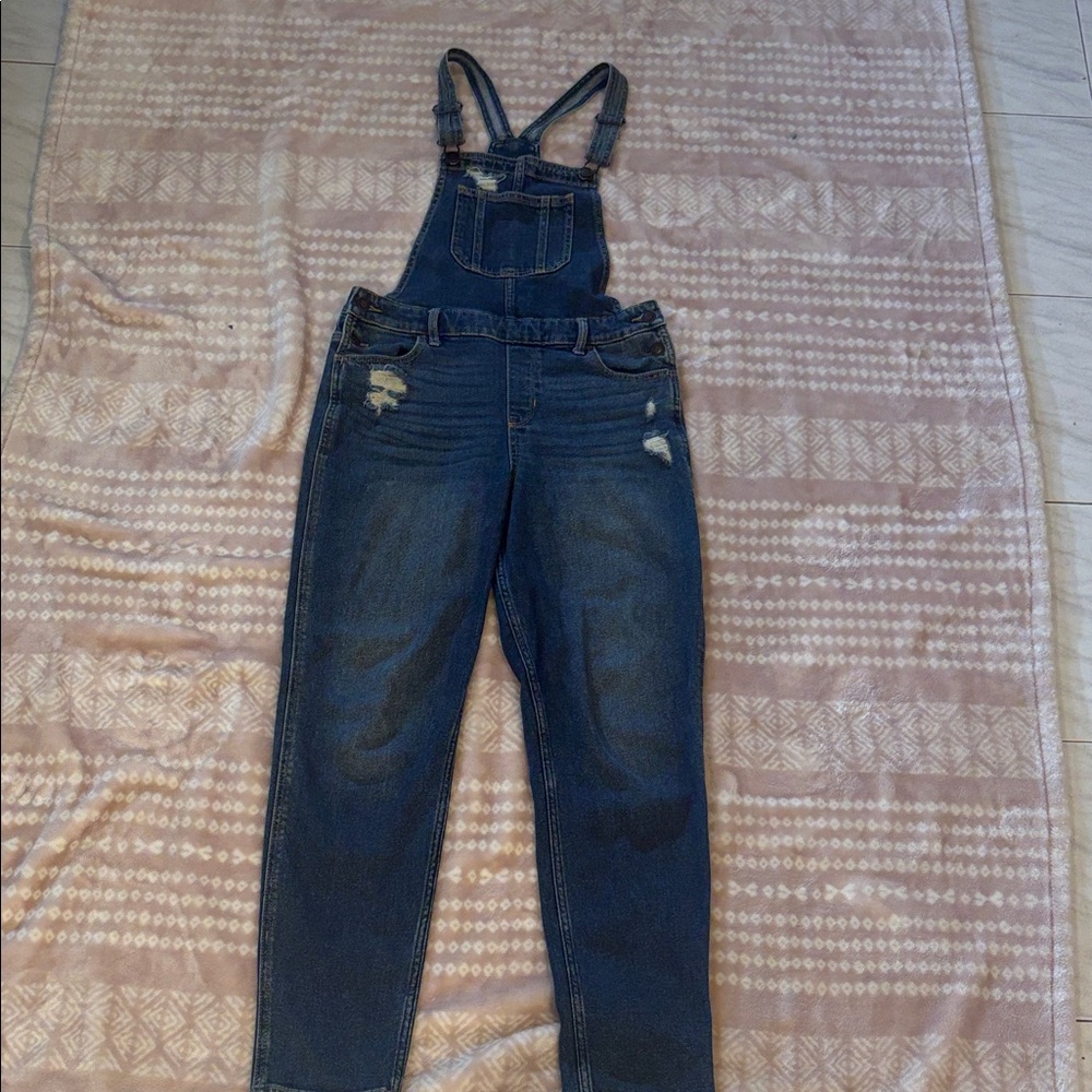 Hollister Dark Blue Denim Overalls